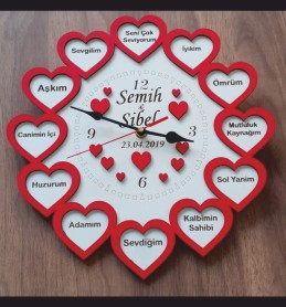 Kalp Model Duvar Saati