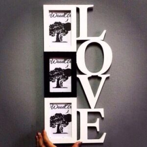 Fotoğraf Çerçevesi 3 lü Love Yazılı