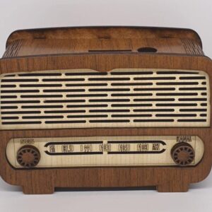 Ahşap Radyo Kumbara 3mm Mdf Radio Görünümlü Lazer Kesim