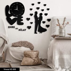 Duvar Saati Love Tablo Modelli