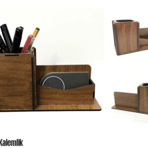 Ahşap Kalemlik ve Notluk