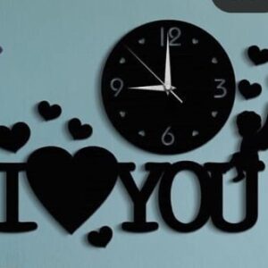 Duvar Saati Love Dekorlu